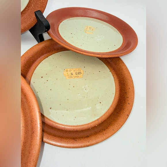 Set of 6 vintage desert bread plates Sial Hors Serie art pottery, Cerval plates - Picture 6 of 17